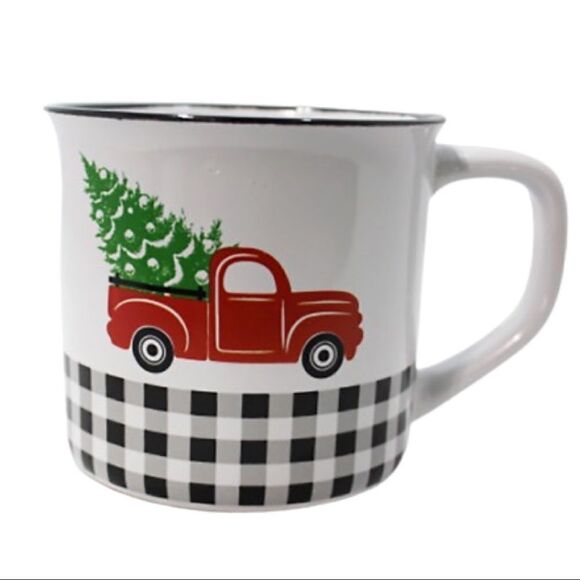 Christmas Coffee Mug Red Truck with Christmas Tree • NWT - Picture 2 of 6